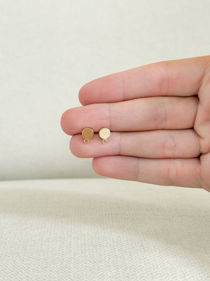 Flat Gold Ball Post (2pcs)