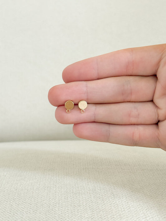Flat Gold Ball Post (2pcs)