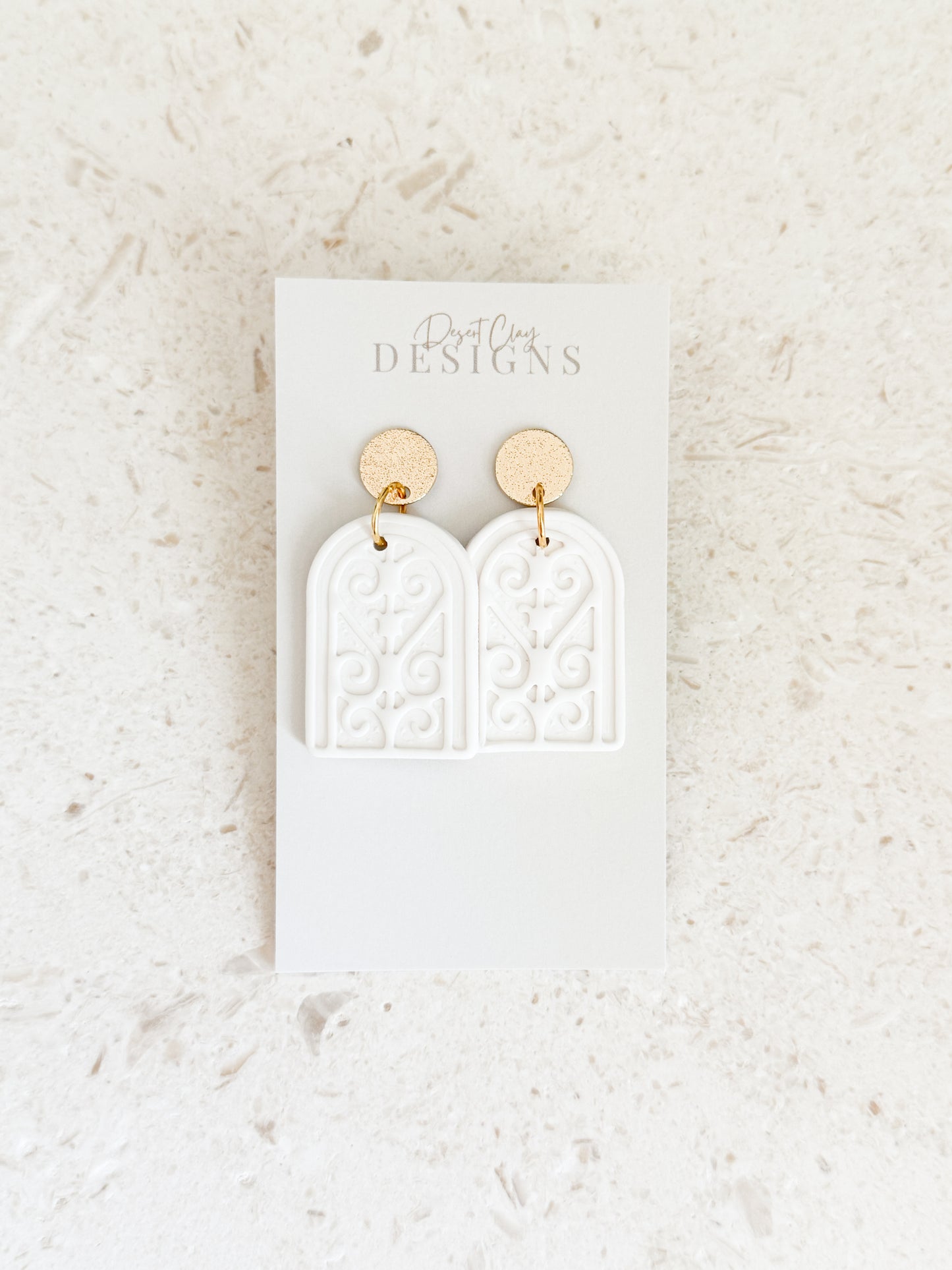 Archway Dangles - Crisp White