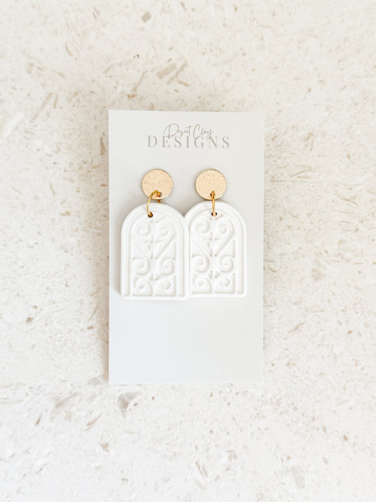 Archway Dangles - Crisp White