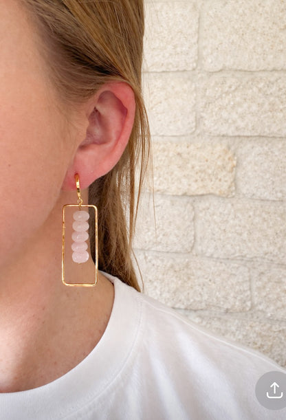Saige Dangles - Pink Quartz