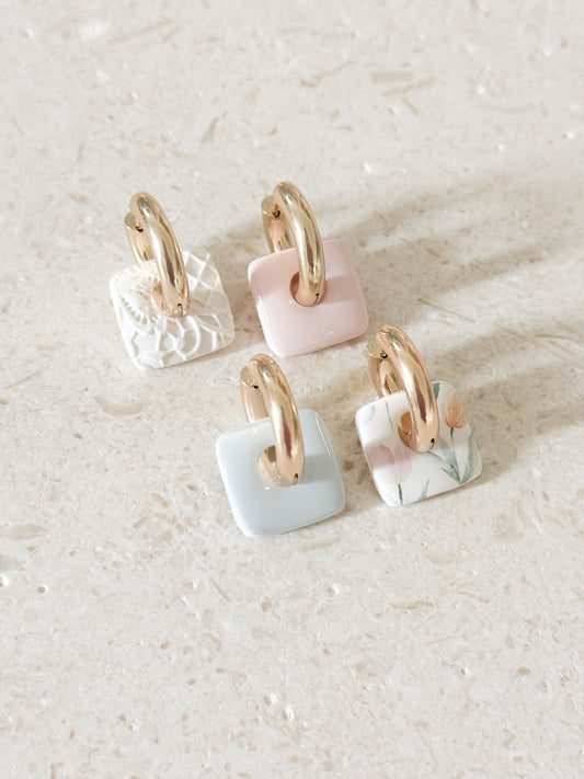 Organic Square Charms - Spring Edit
