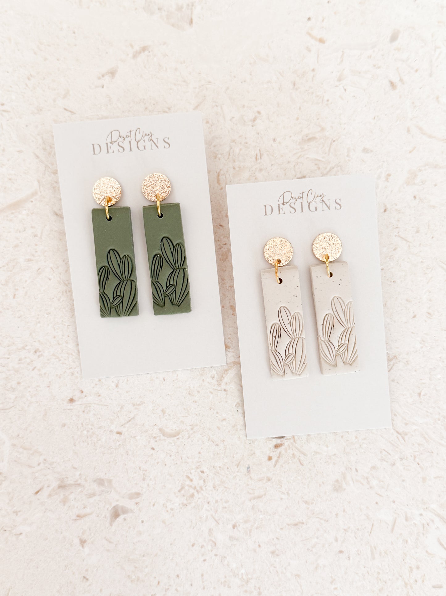 Cactus Imprinted Dangles