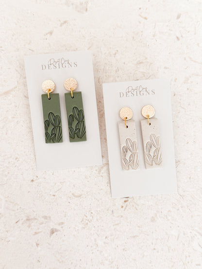Cactus Imprinted Dangles