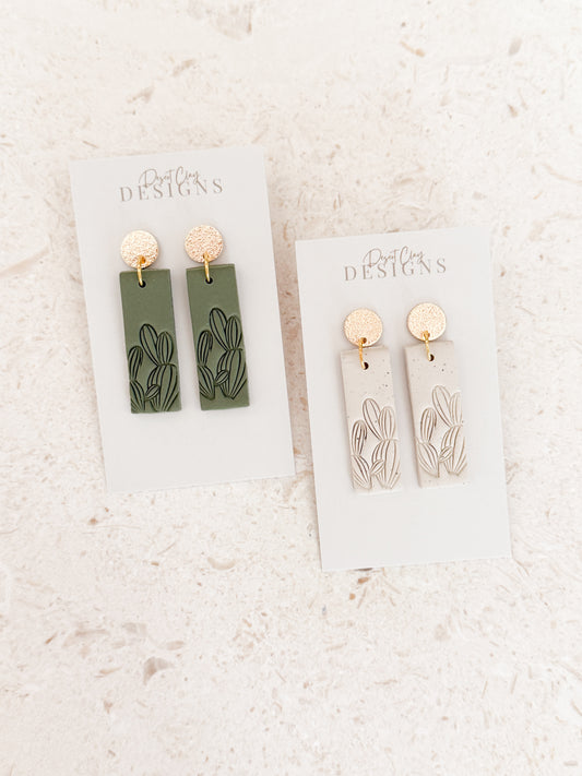 Cactus Imprinted Dangles
