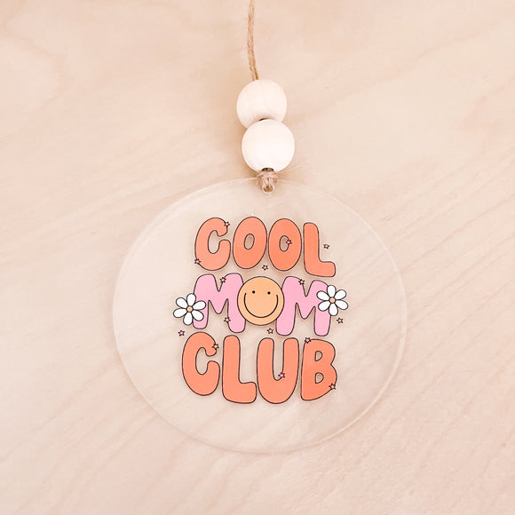 “Cool Mom Club” car charm