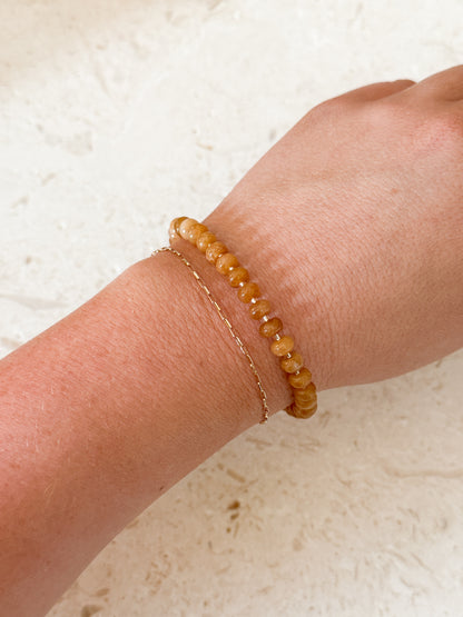Honey Brown Agate Bracelet