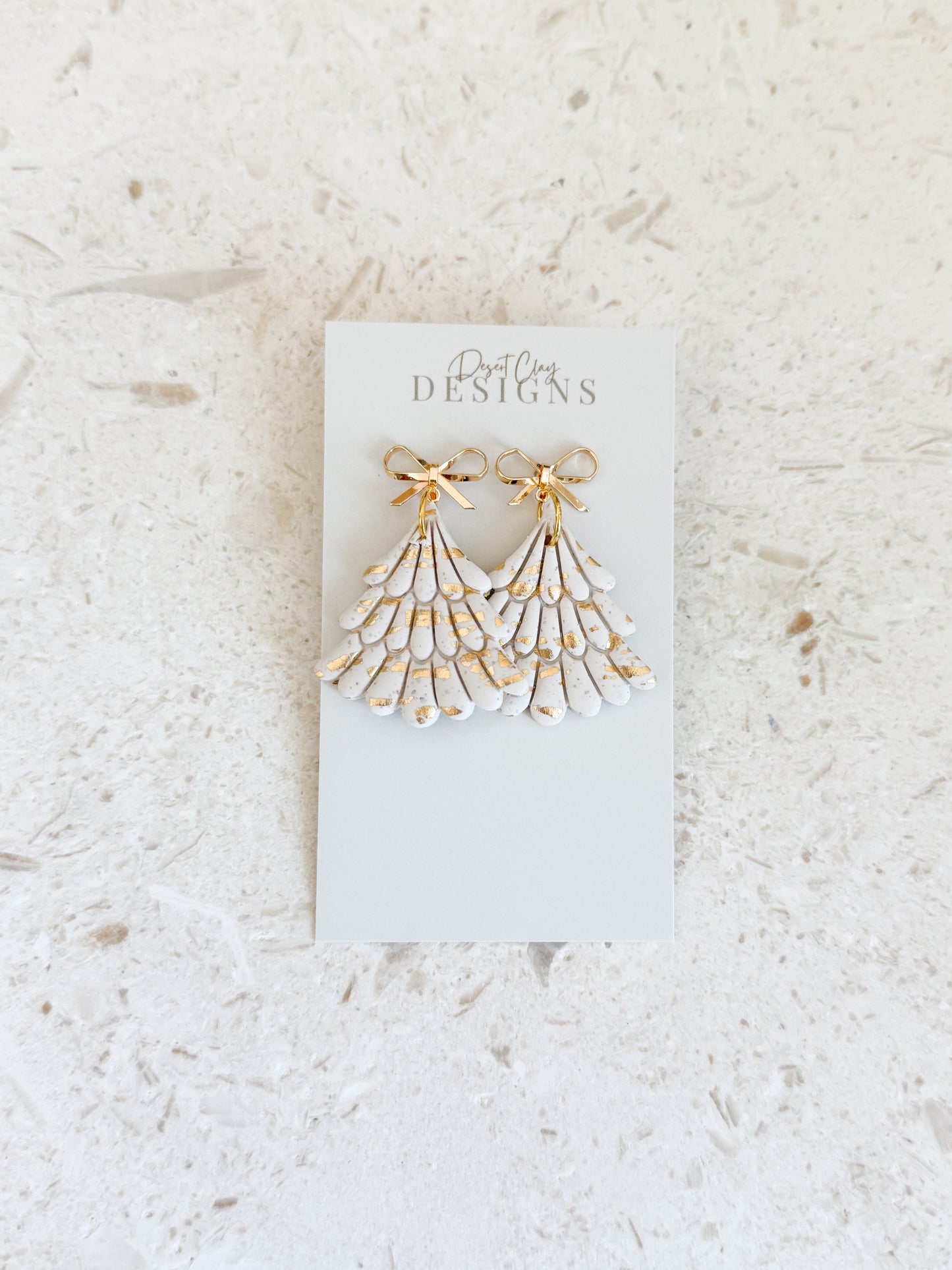 Gold Flaked Christmas Trees