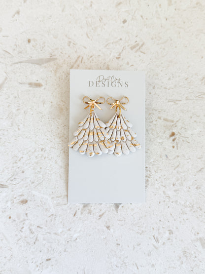 Gold Flaked Christmas Trees