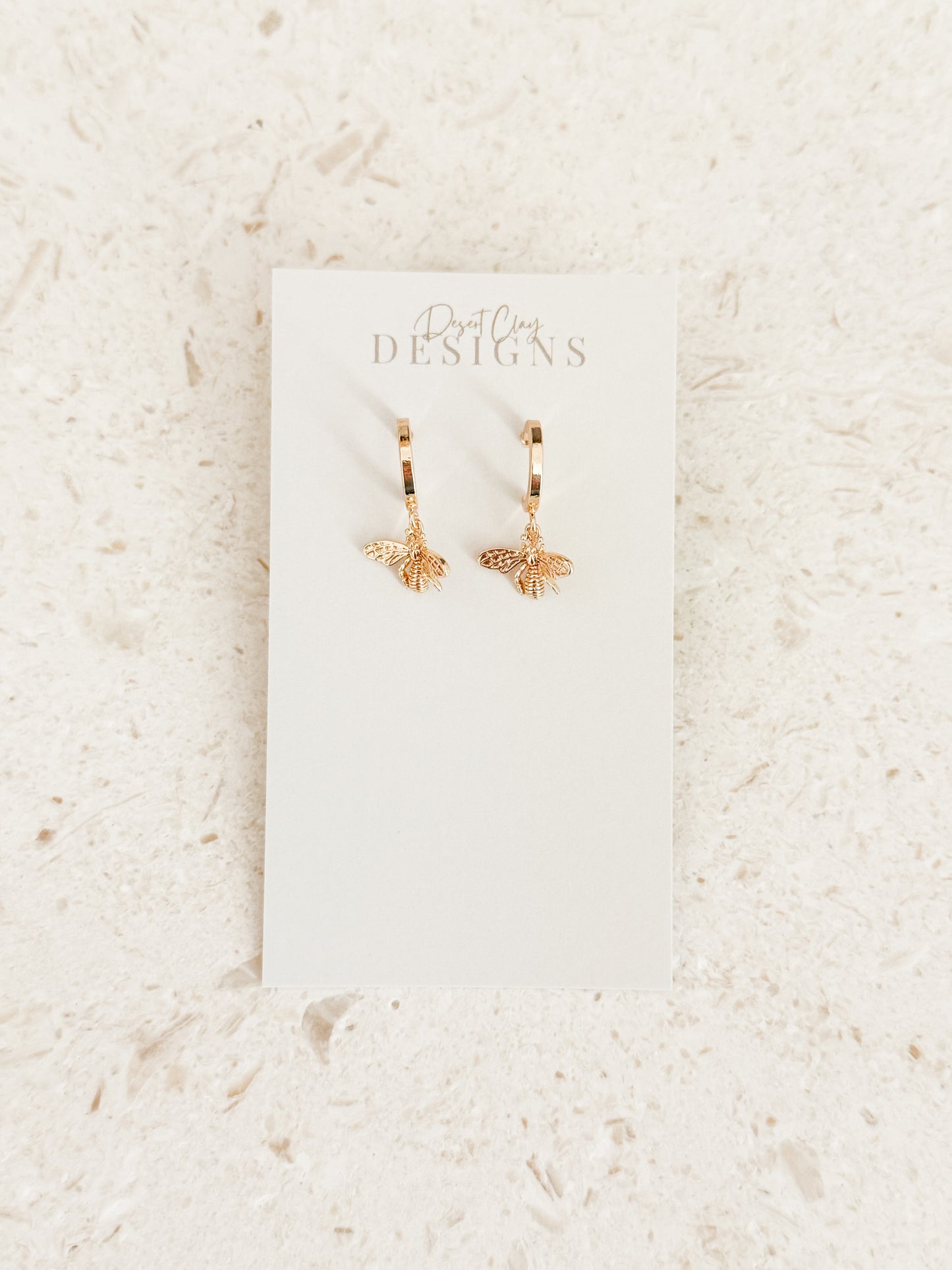 Gold Bee Dangles