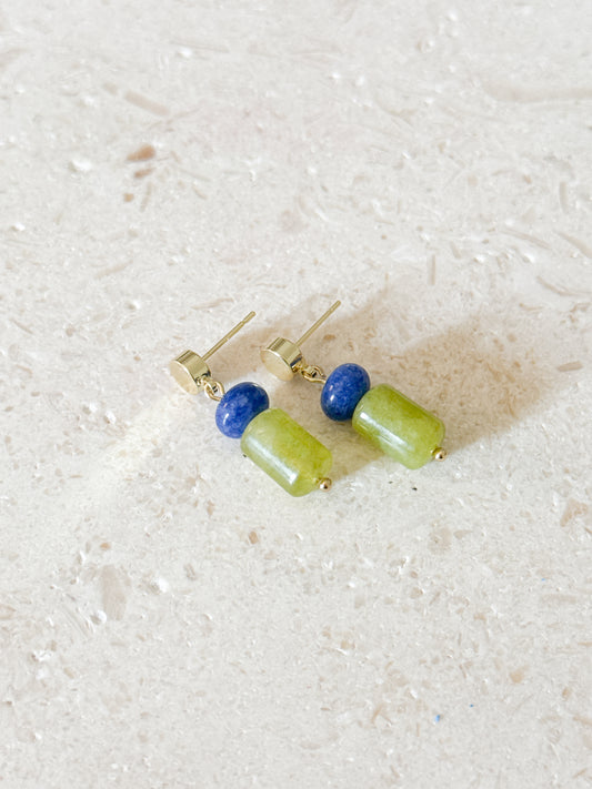 Cobalt & Chartreuse Dangles