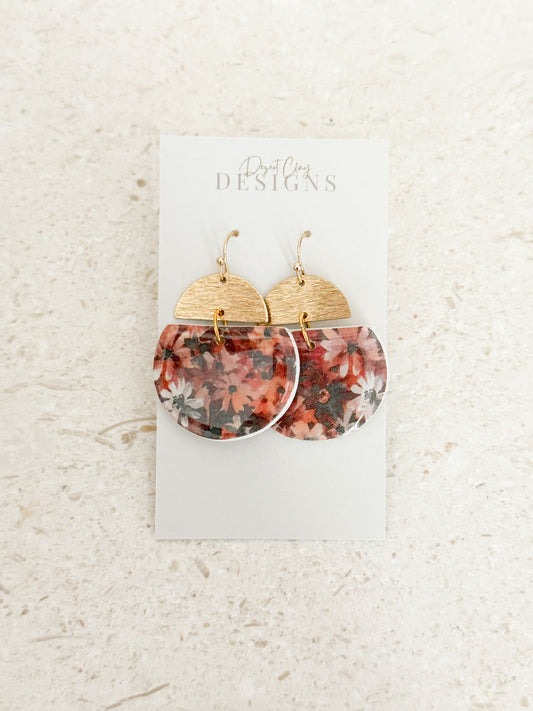 Maya Dangles - Deep Florals