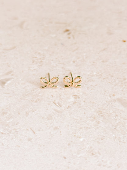 Dainty Bow Studs
