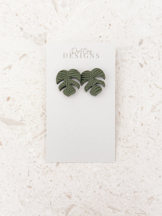 Monstera Studs