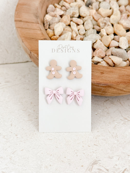 Gingerbread & Bows Stud Pack