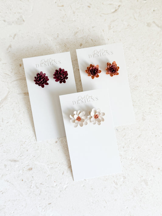 Fall Floral Studs