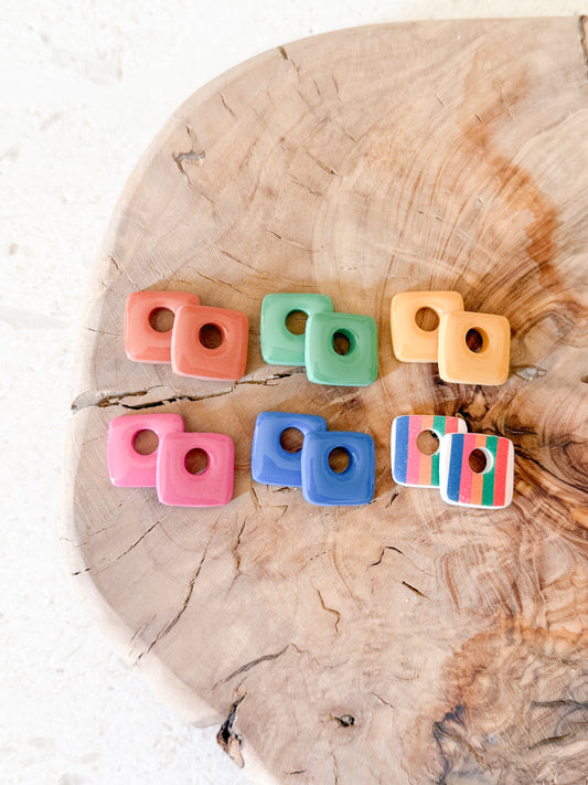 Organic Square Charms - Bright