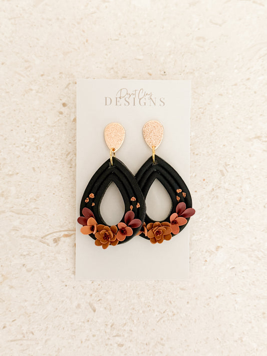 Halloween Floral Teardrops