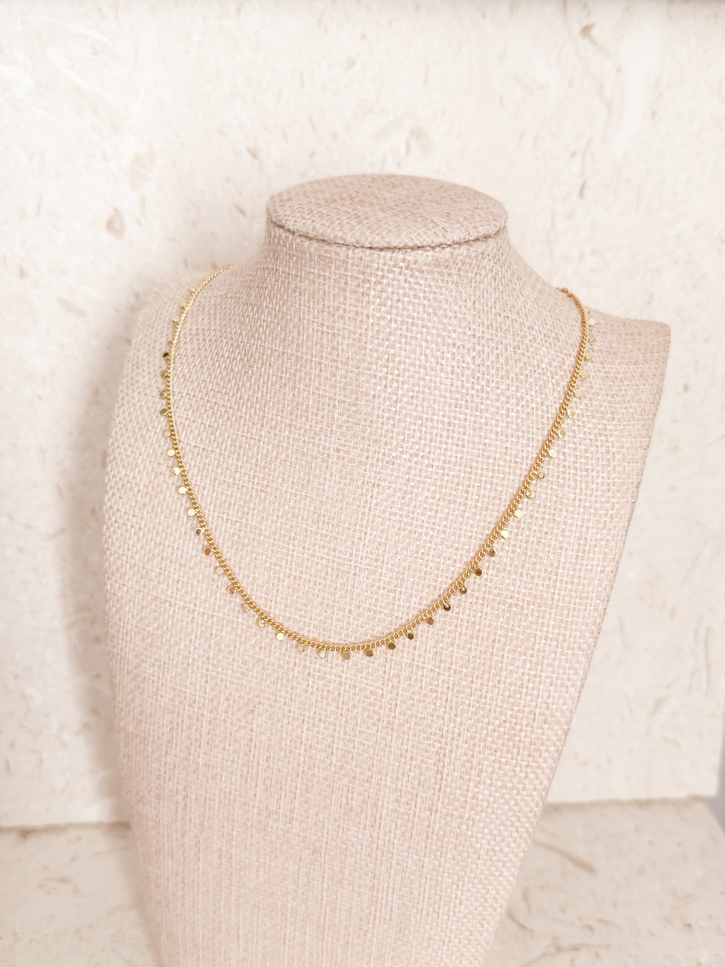 Mini Disc Chain Necklace