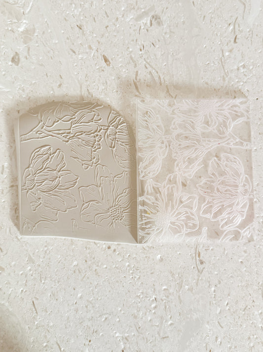 Acrylic Plate - Floral Lines