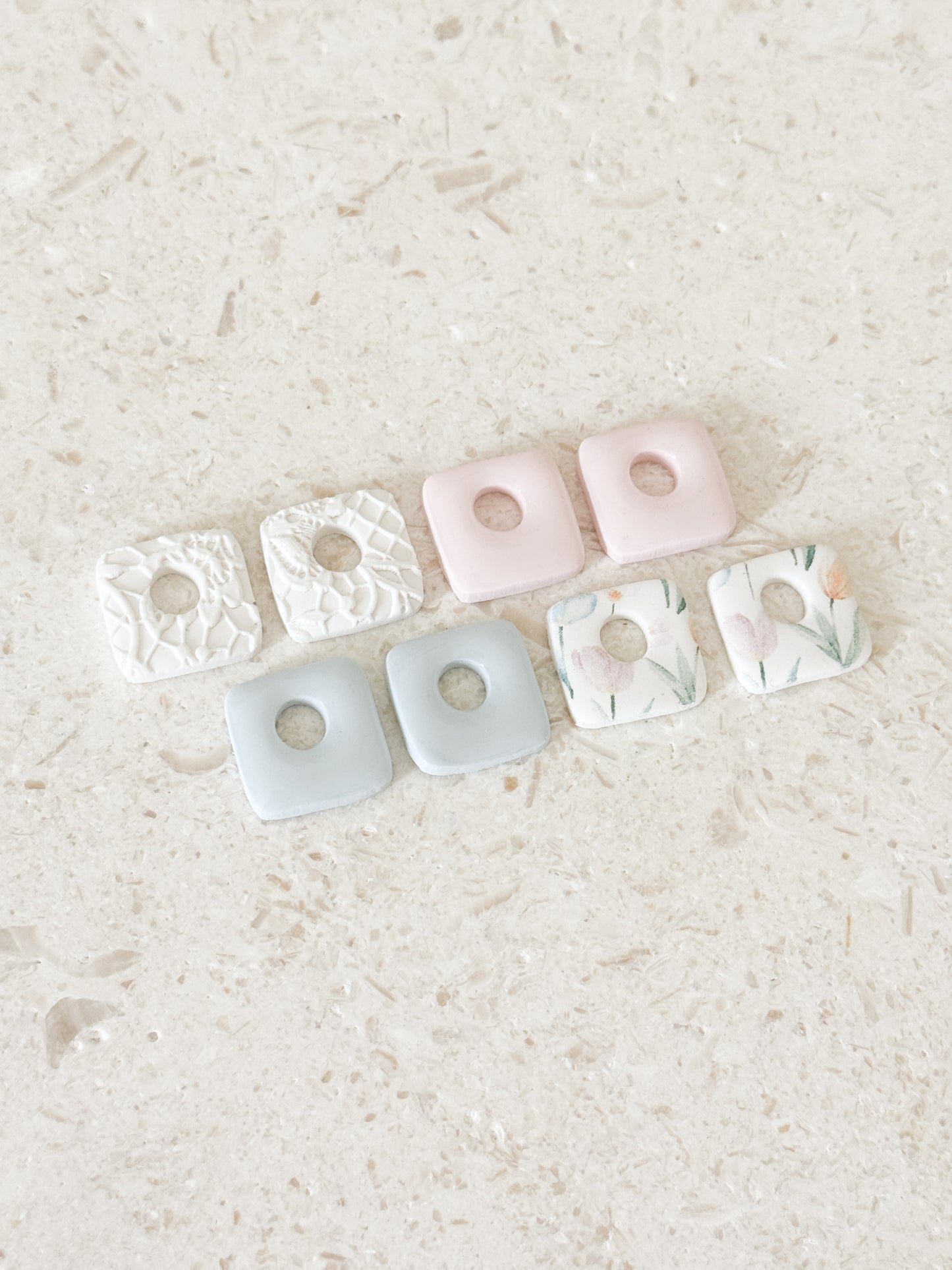 Organic Square Charms - Spring Edit