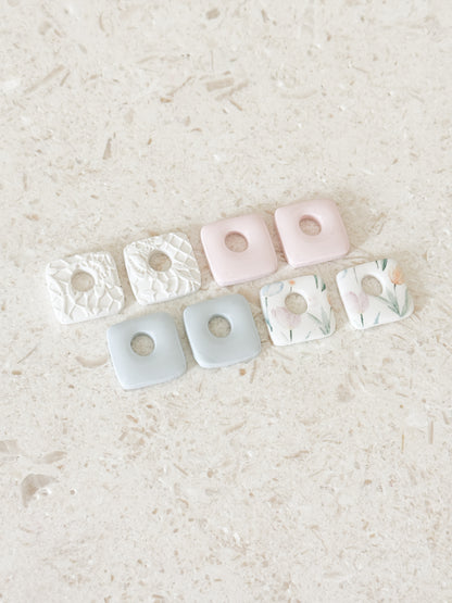 Organic Square Charms - Spring Edit