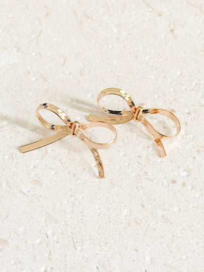 Golden Bow Studs