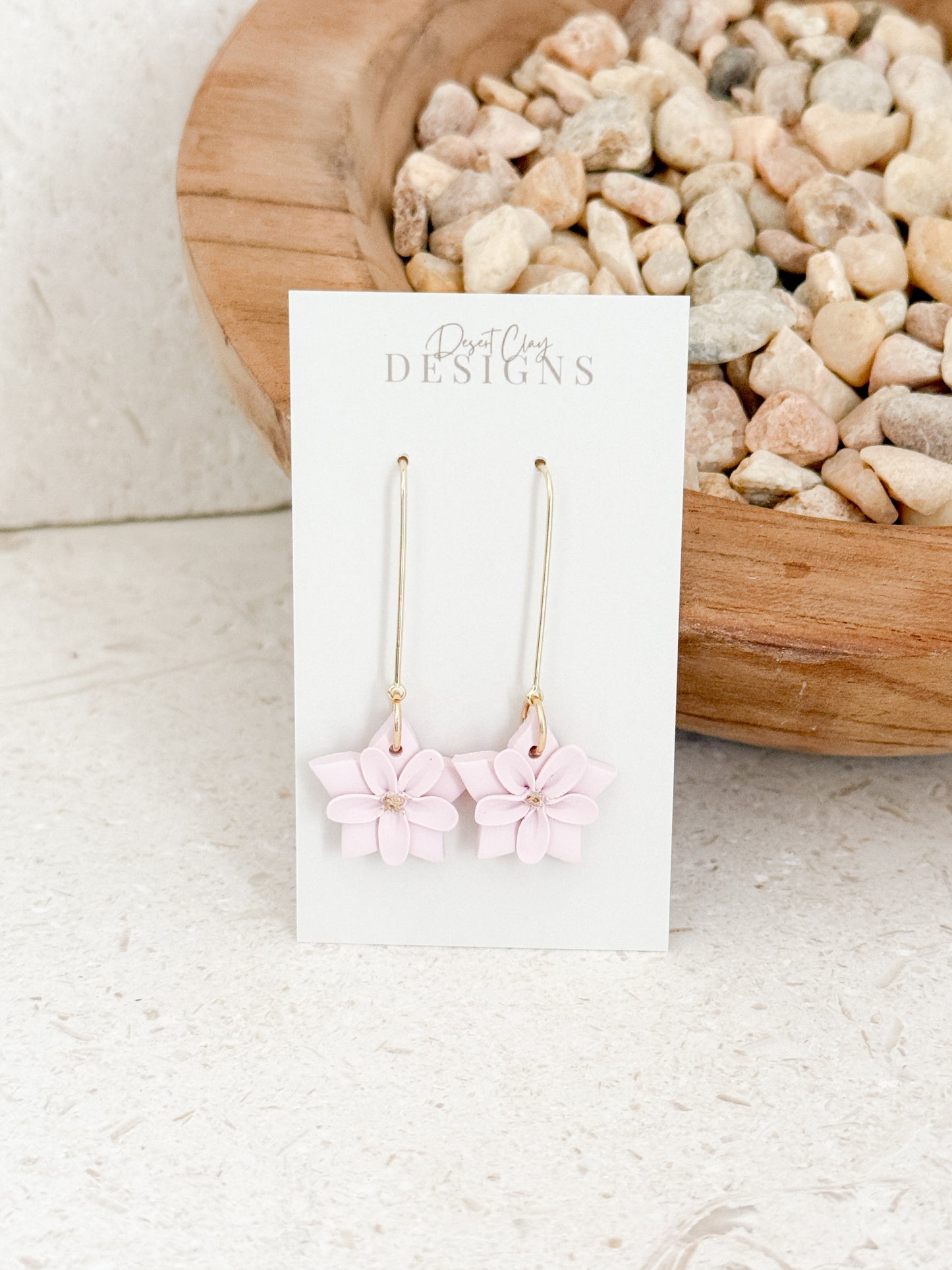 Pink Poinsettia Dangles