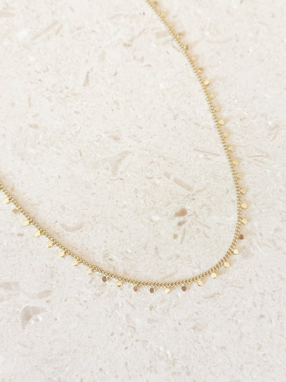 Mini Disc Chain Necklace
