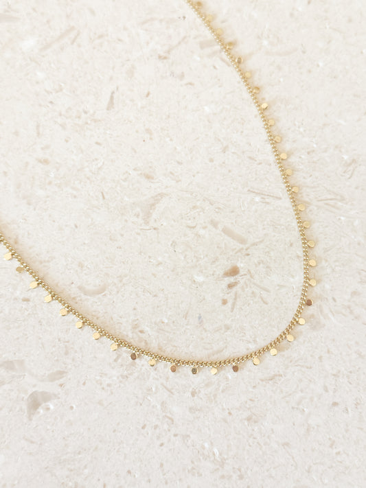 Mini Disc Chain Necklace
